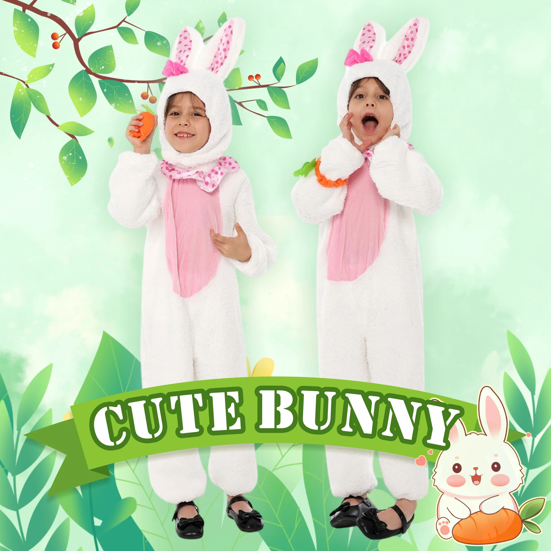 Baby Girls Easter Bunny  for Rabbit Cosplay Costumes Toddler Girl Birthday Party  Outfit  Holiday Clothes