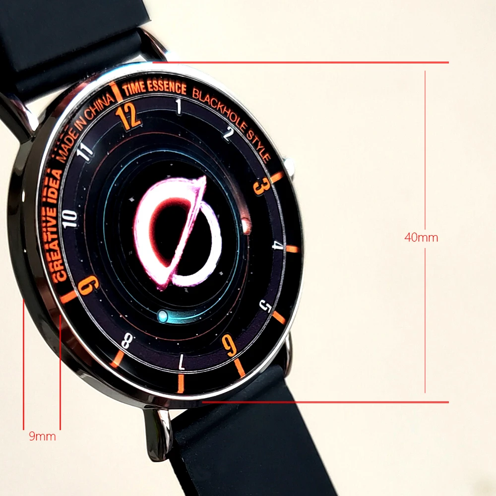 quartz ultrathin blackhole watch Creative Dynamic watch for man Silicone Flimsy woman watch strap