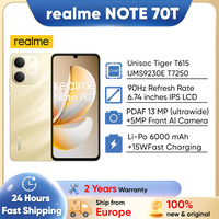 New Realme Note 70T Smartphone 6000MAh Battery 90Hz 6.75-Inch 13MP Aluminum Camera Octa Core Chipset IP54 Dustproof And Waterproof