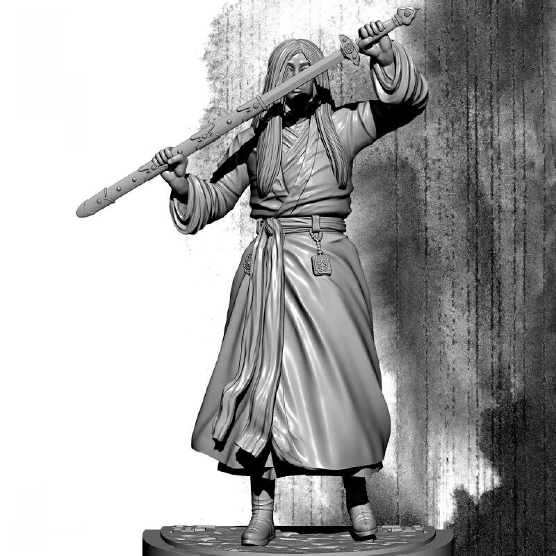 

1/32 Jianghu Swordsman Resin Model Figure Gk Micro Miniature 3d Printed White Model Toy Unassembled And Unpainted Kit