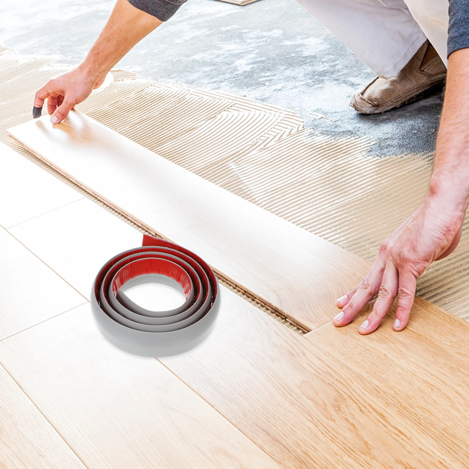 Tira de transición de piso, fácil de aplicar, tira de unión de pisos de PVC para azulejos, alfombra de madera, cambio de nivel, protector de borde de transición