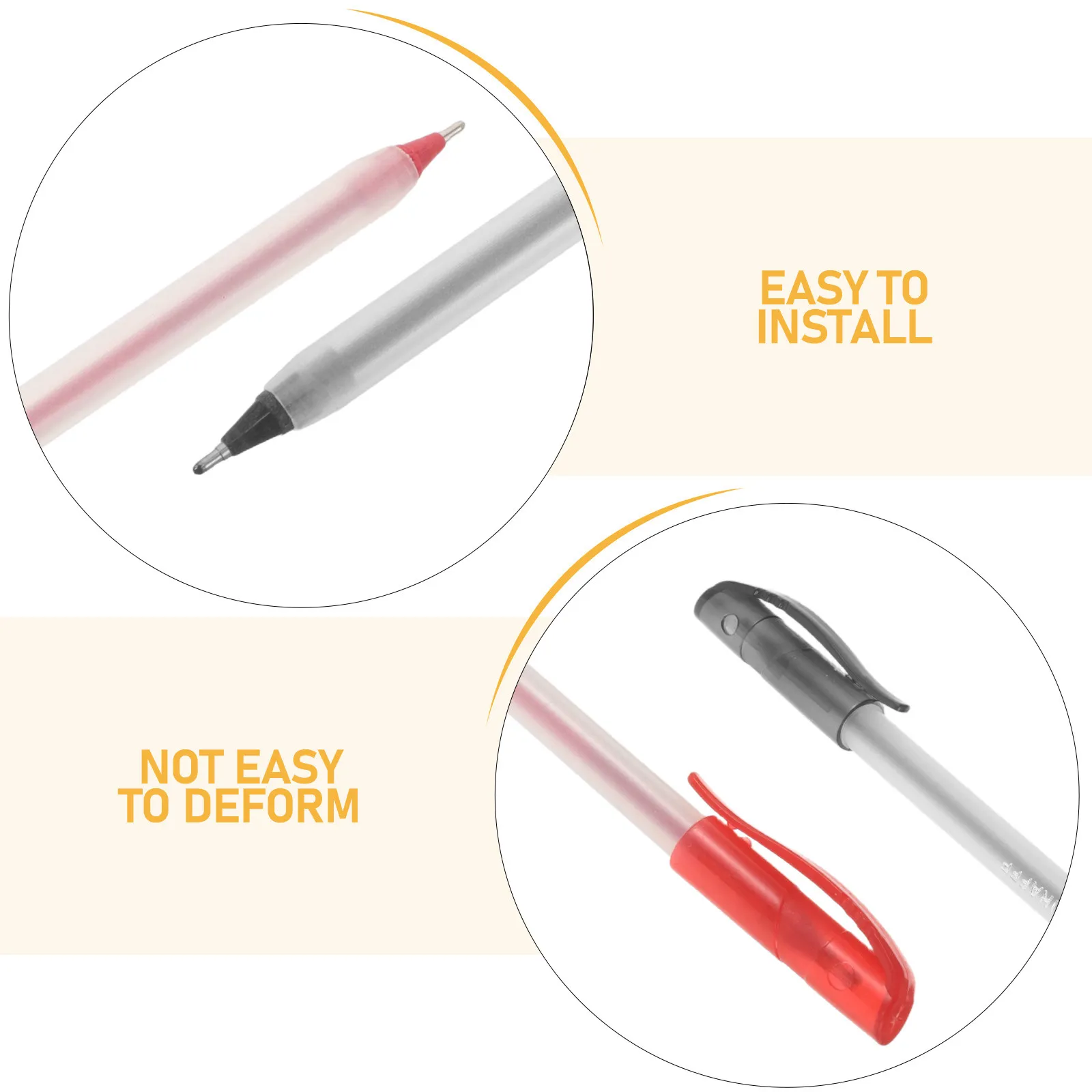 30Pcs Double Ended Black Red Fine Point Ballpoint Pens Dual Color Pens Smooth Writing Office School Signature