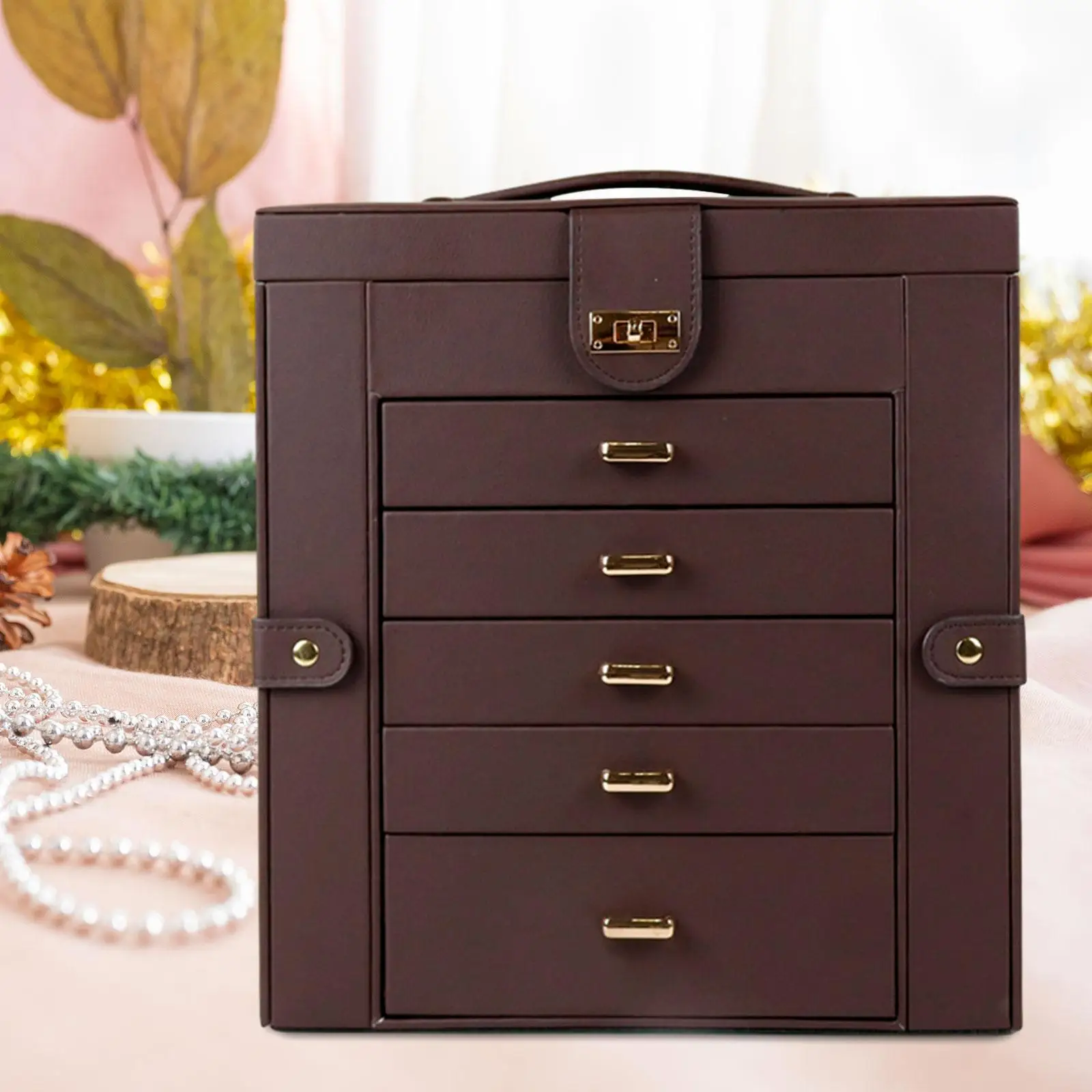 Jewelry Box Mirrored Jewelry Display Holder Jewelry Storage Box for Rings Watch Earrings Necklaces Valentine's Day Gift for Her image 4