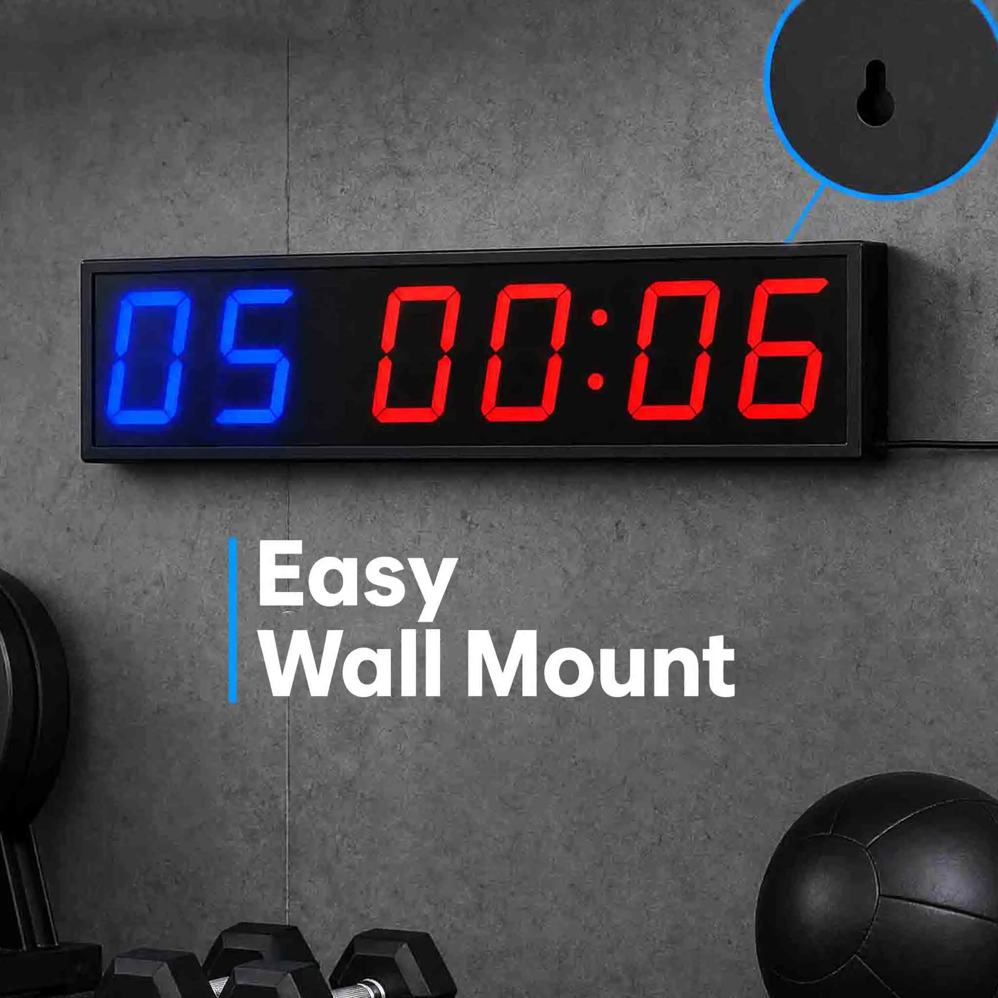Custom Digital Large Gym Crossfit Clock LED Workout Training Timer with Tabata Stopwatch Multifunctional