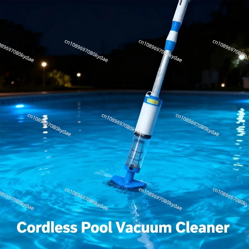 Electric Pool Vacuum Cleaner Rechargeable Handheld Pool Floor Vacuum Cordless Pool Bottom Suction Cleaner with Brush Accessories