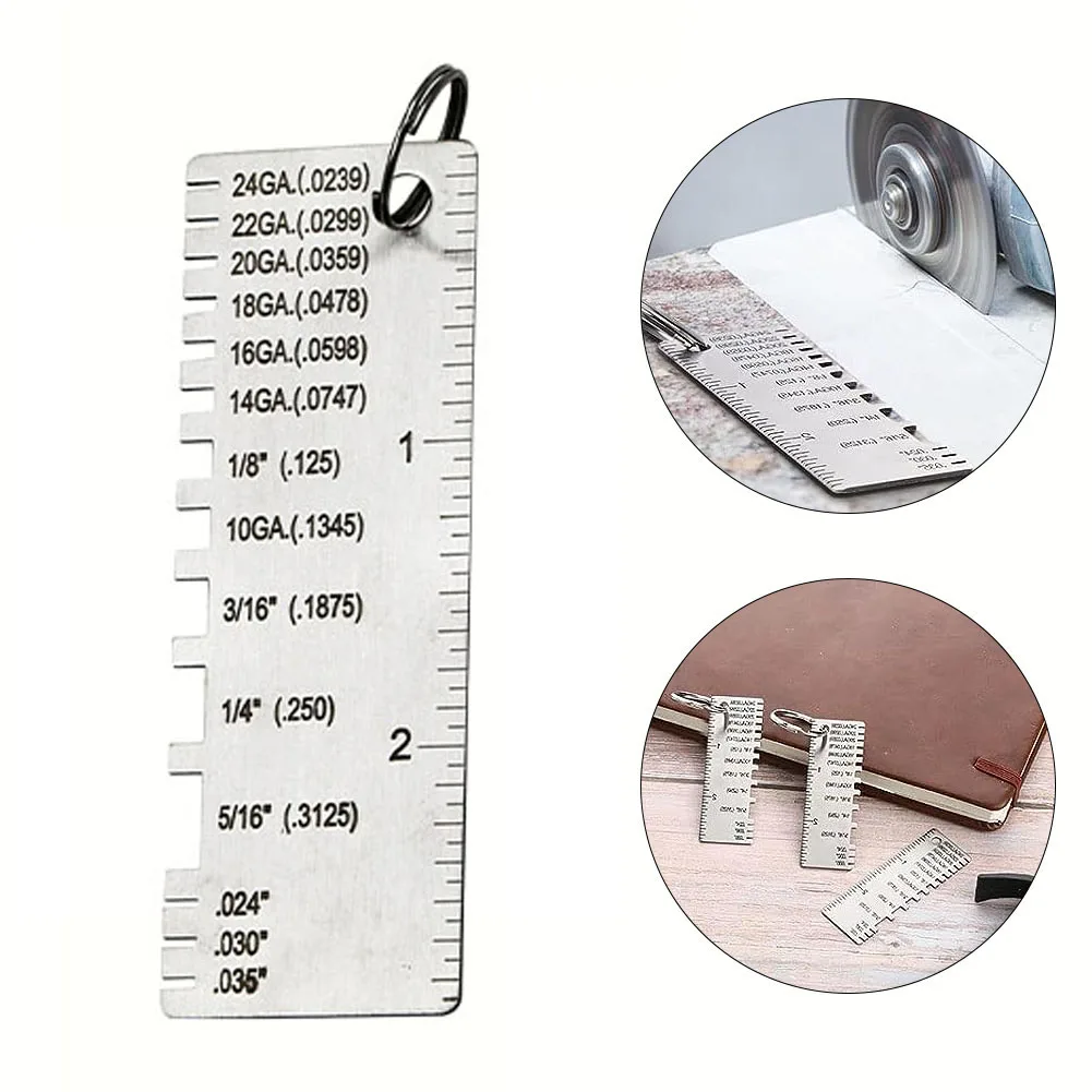 Medidores de aço inoxidável 1.0x2.8 polegadas medidores de face única para madeira ferro aço couro peças de ferramentas de medição