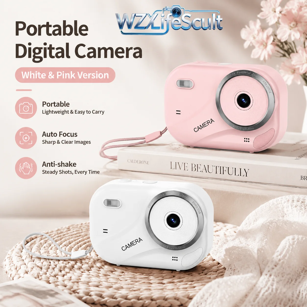 A Portable, Compact Digital Camera; A 1080p HD Camera Capable of Capturing Still Photos and Videos; A Compact, Rechargeable Camera; Perfect for Travel, Outdoor Activities, and Everyday Use
