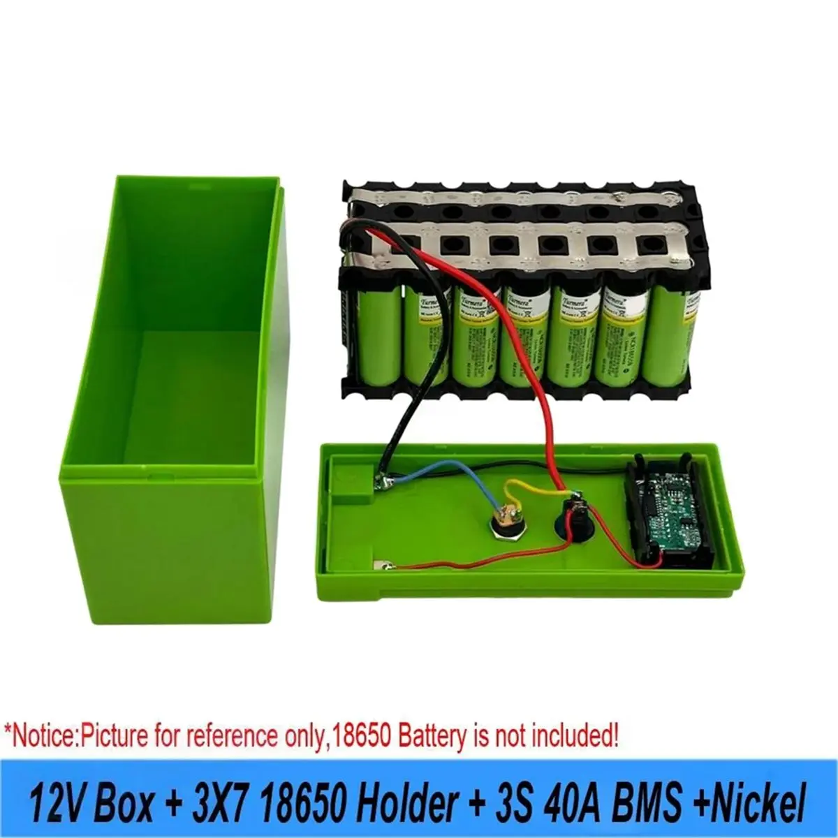 update. DIY 12V 18650 Battery Box Kit 3X7 18650 Holder+3S 40A BMS+Nickel Voltage Display Dual-USB Power Bank for UPS Solar A