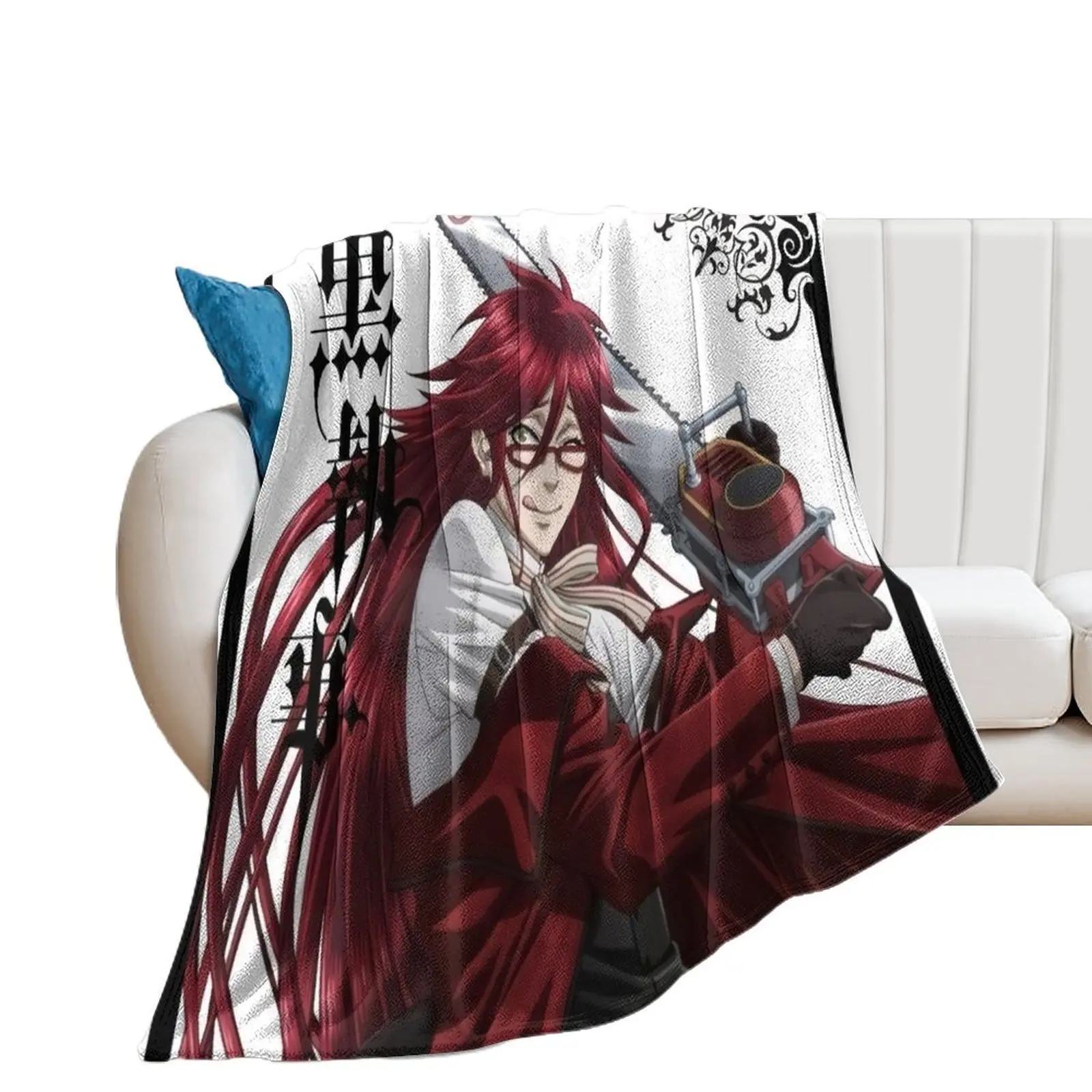 

The Grell Sutcliff Throw Blanket Luxury Brand cosplay anime Blankets