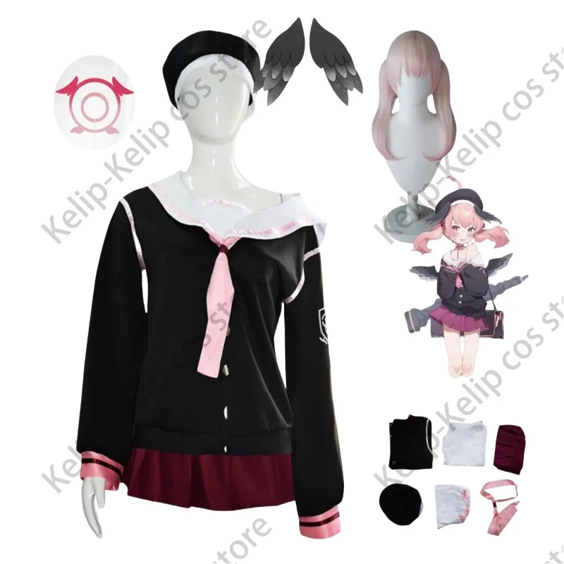 

Anime Game Blue Archive Shimoe Koharu Cosplay Costume Japanese Black JK School Uniform Skirt Woman Lovely Carnival Sailor Suit