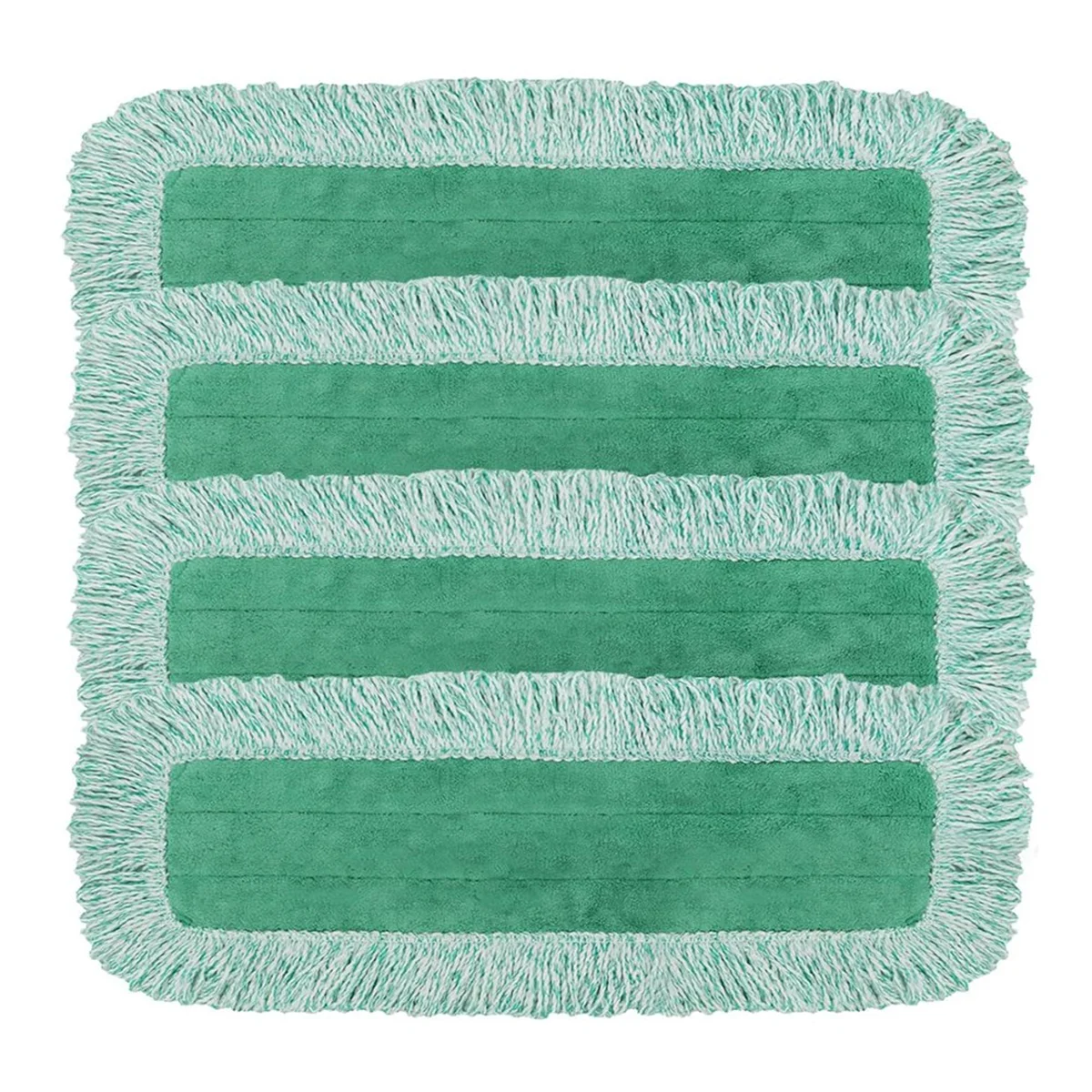 A78E-4pc Dust Mop Pads for Microfiber Dust Mop,Mop Replacement with Fringe-Reusable Wet & Dry Cleaning Flat Mop System Refill