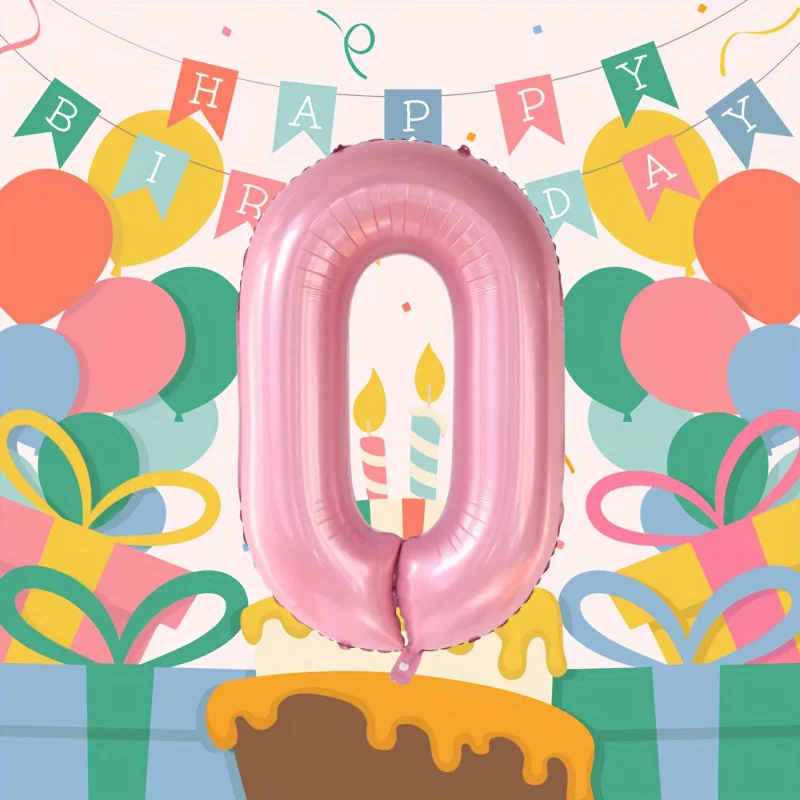 قطعة واحدة من بالون الوردي المعدني مقاس 32 بوصة - رقائق ألومنيوم قابلة لإعادة الاستخدام، مثالية للاحتفالات بعيد الميلاد والذكرى السنوية