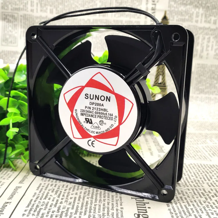 SUNO DP200A P/N 2123HBL 220/240V 0.14A 12038 Dual ball fan 120*120*38MM