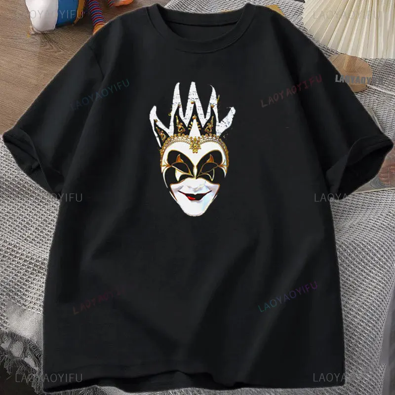 2024 Vintage Boris Brejcha Dj Mask Cool Cotton Mens Shirts Leisure Tees DJ Venetian Mask Unisex Tshirt Minimalist Tech Music Top