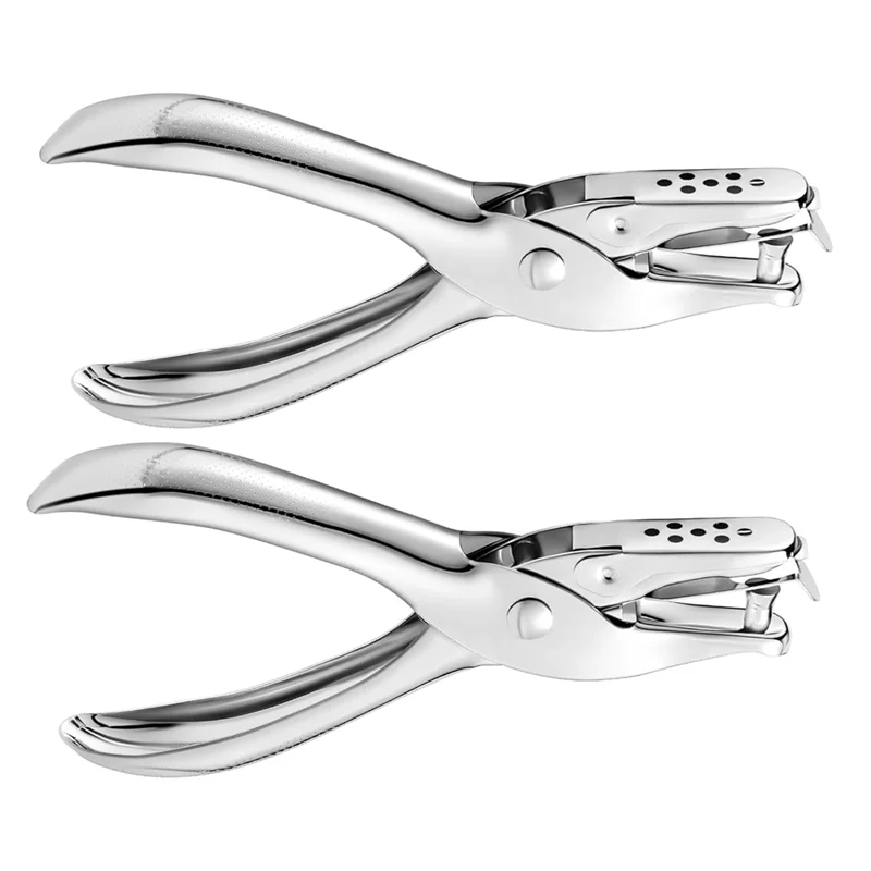 

【ПОДАРОК】Прочный дырокол для бумаги емкостью 8 листов, дырокол с одним отверстием 1/4 дюйма, 2 шт. для поделок, подарочных бирок, билетов и альбомов для вырезок