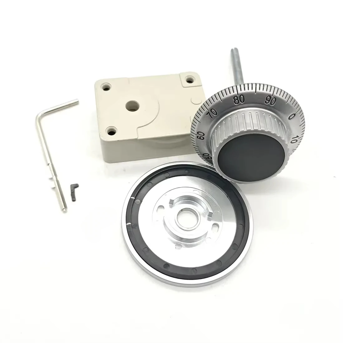 1 Set Safe Vault Door Mechanical Combination Lock ATM Turntable Lock All Steel Strong and Durable