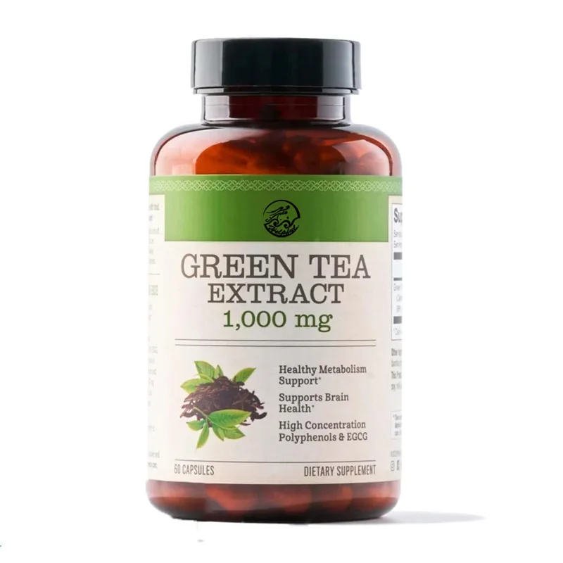 Green Tea Extract 1000 Mg Energy Boosting Antioxidant Vegan, Gluten Free, Non-GMO - 60 Capsules