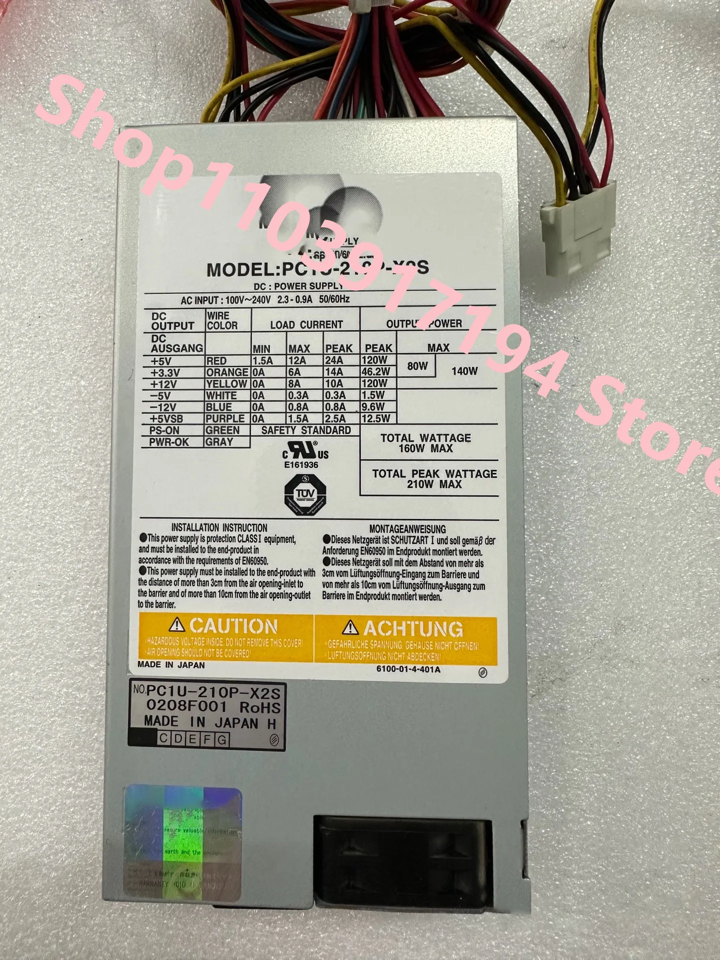 FOR  Nipron Industrial computer power supply PC1U-210P-X2S