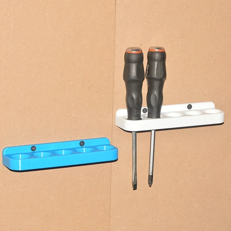 1Pcs Plastic Manual Screwdriver Storage Rack, Wall Mount Garage Tool Organizer, Multiple Colors Available