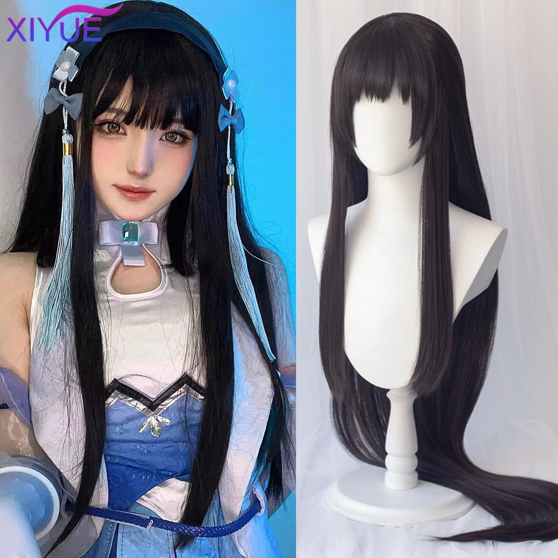 

Role Play King Glory Xi Shi Wig Long Hair Fantasy Silk Spirit Cosplay Fake Hair Long Synthetic Hair Lolita Cosplay Halloween Wig