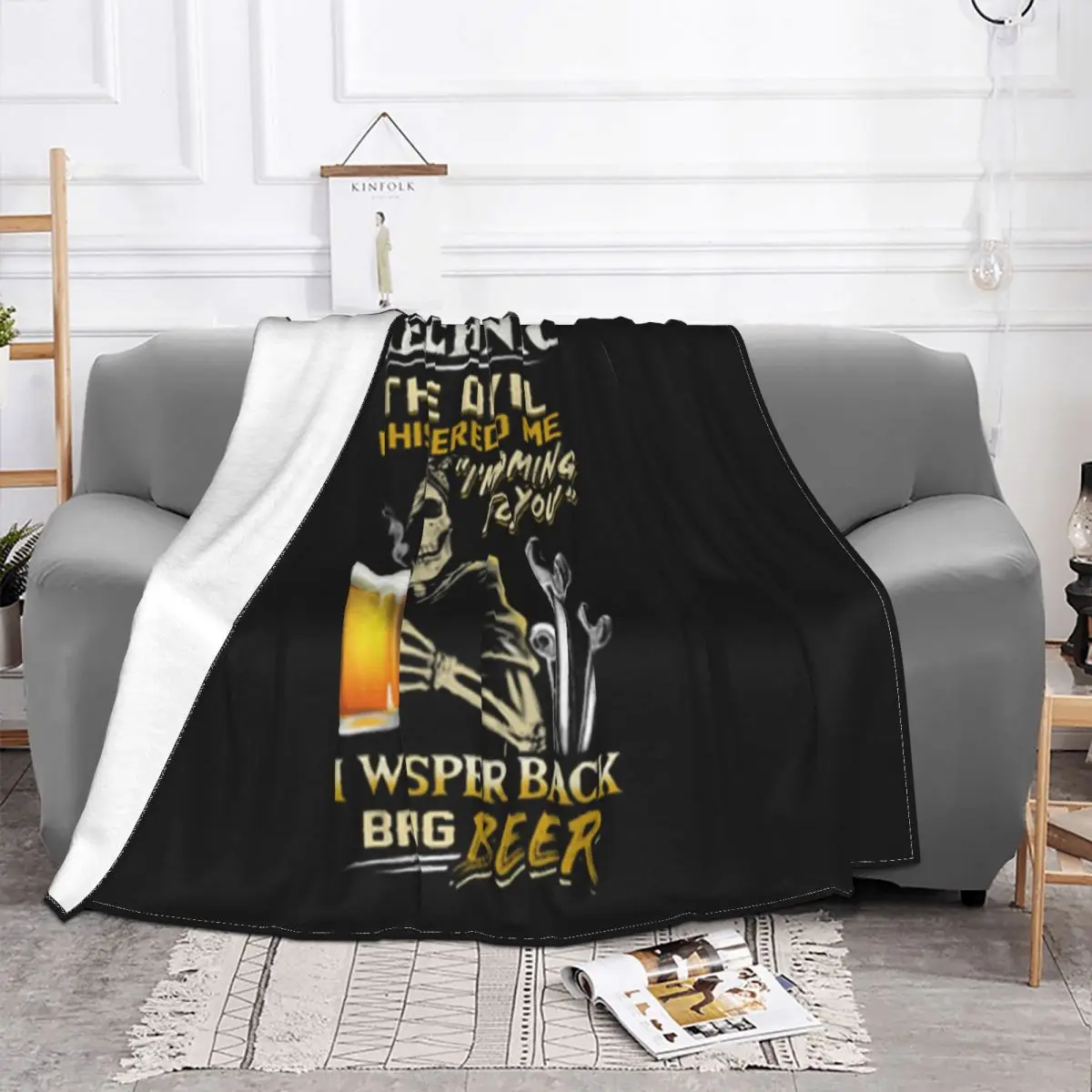 Mechanic The Devil Whispered To Me Im Coming For You I Whisper Back Bring Beer Throw Blanket