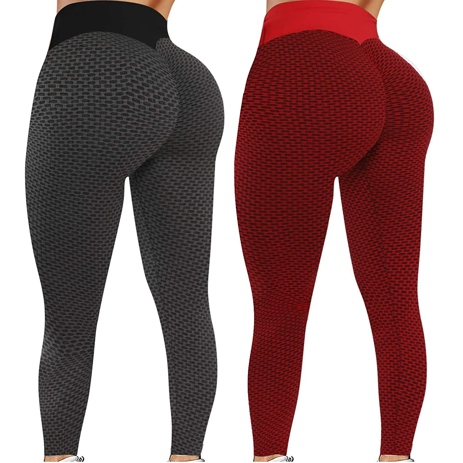 Damskie legginsy legginsy do biegania Bubble-Butt spodnie do ćwiczeń wysokiej talii szybkoschnące solidne sportowe spodnie do jogi na siłownię Slim Push-Up