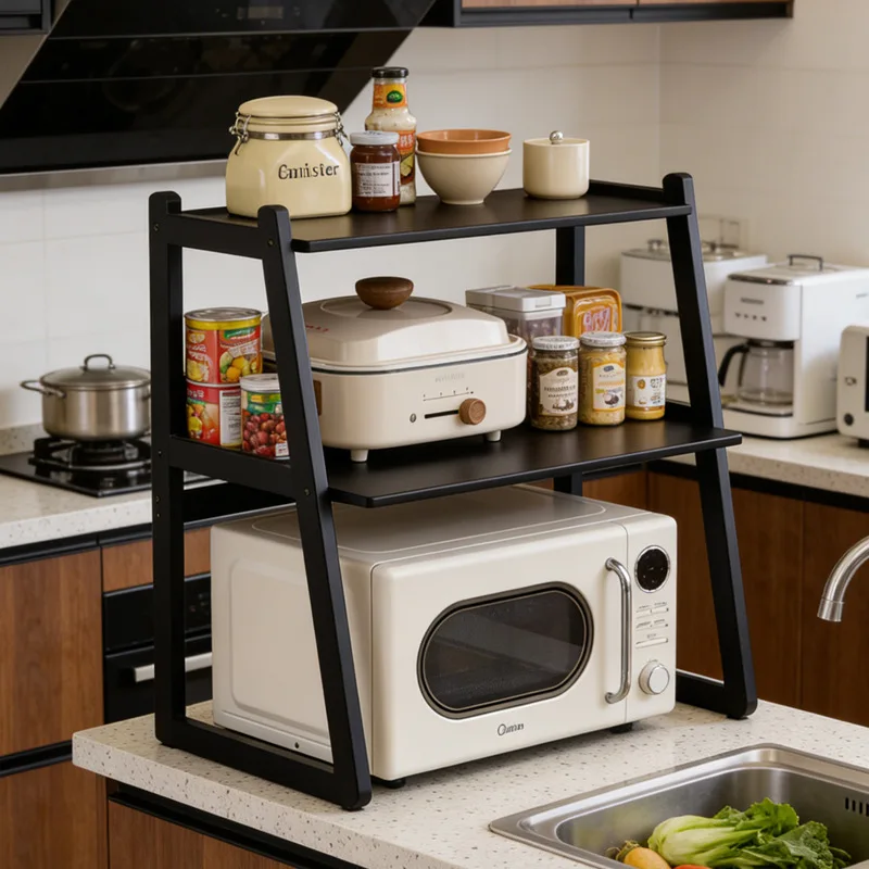 

Multi-functional Kitchen Microwave Oven Shelf Household Multi-layer Oven Stand Desktop Countertop Rice Cooker Storage Shelf