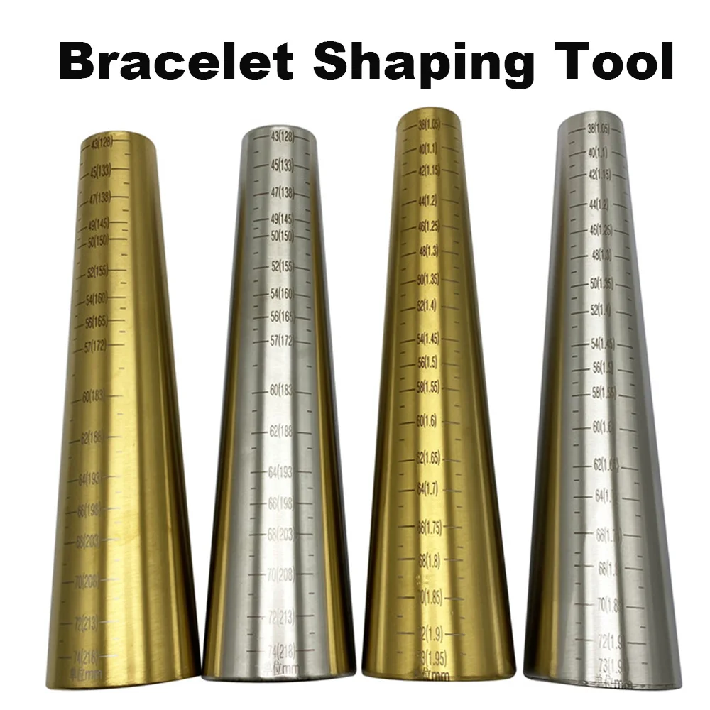 1PCS Newest Stainless Steel Copper Bracelet Mandrel with scale Sizer Adjust Bangle Sizing Forming Repairing Jewelry Making Tool