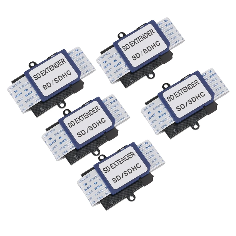 5PCS SD To SD Card Extension Cable Card Read Adapter Flexible Extender Micro-SD Extender Cord Linker Cable 10Cm