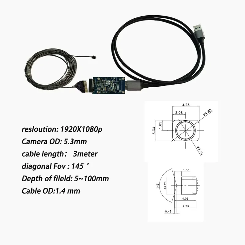 AP08 for OV2740 Full HD USB Camera 1920x1080p 4.7mm Inspection Videoscope 2MP Camera
