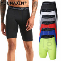 Men Leggings Base Layer Skinny Compression Sports Shorts Gym Fitness Training Running Bottom Pants Tights Basketball Undershorts