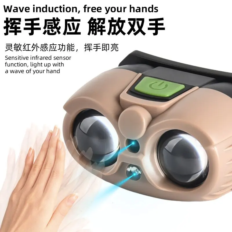 

Новинка, прочная фонарь, наружная Водонепроницаемая зарядка, Большая дальность, головные уборы для рыбалки, ночной рыбалки, мини многофункциональная индукция