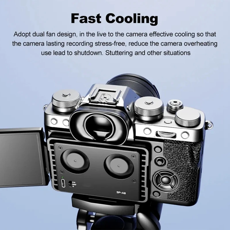 Кулер для камеры Canon Sony FUJI A7M4 ZVE1 A6700 A7C2 ZVE10 ZV1 R5 90D XS10 XT4
