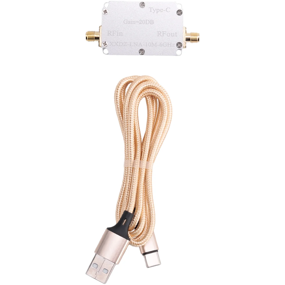 Amplificador de baixo ruído de 10m-6ghz ganho 20db alta planicidade lna rf sinal receptor de condução frontal para rádio fm, 20db