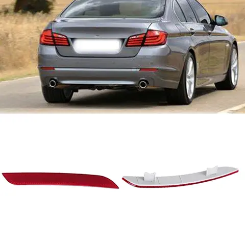 후면 하부 범퍼 레드 브레이크 라이트 BMW 5 시리즈 F10 F18 세단 2010-2013 Pre-facelift 용 후면 반사판 정지 안개 램프 63147203237