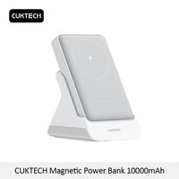 CUKTECH Magnetic Power Bank 10000mAh WPB100N With Charging Base 7.5W Wireless Charging Powerbank For iPhone 16 Pro