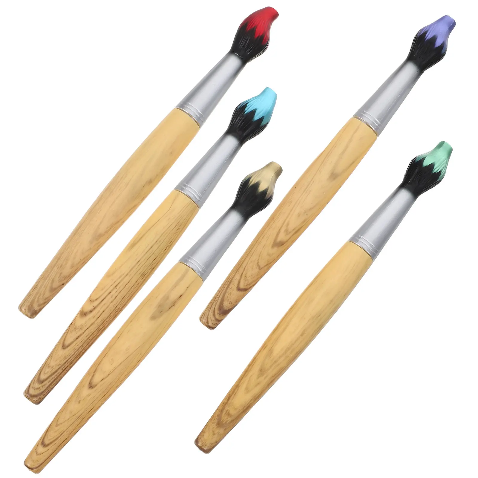 

5 шт. деревянных шариковых ручек, прочная металлическая конструкция, портативные ручки для письма, плавное письмо, удобный захват, подарочная шариковая ручка