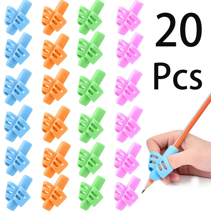 

20Pcs Pen Holder Corrector Elementary School Kindergarten Children Writing Posture Corrector Beginner Corrector