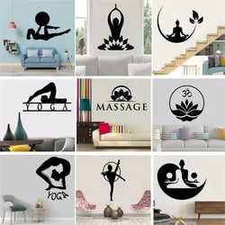 Excellent Massage Yoga Vinyl Wall Sticker Spa for Yoga Room Decor Art Decal Spa Room Stickers on The Wall