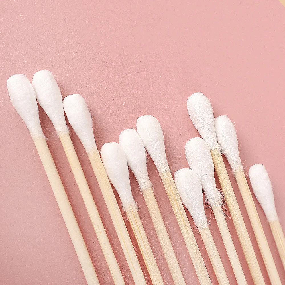 Double Head Wood Cotton Swab Disposable Multifunction Cotton Buds for Women Health Beauty Makeup Nose Ears Cleaning Sticks Tools