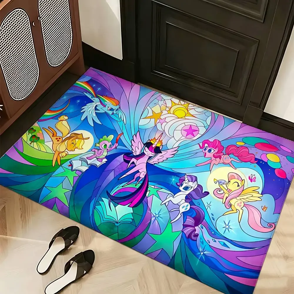 Classic Anime M-my Little-pony-S Carpet Bathroom Anti-slip Mat Door Mat Home Decoration Mat Entrance Door Mat Scratch-resistant