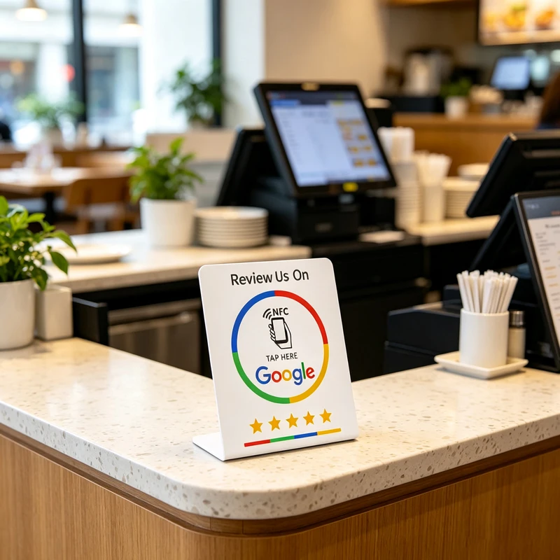 13.56MHz Google Review NFC Table Stand Programmable Bending Display Stand Customer Review Bracket
