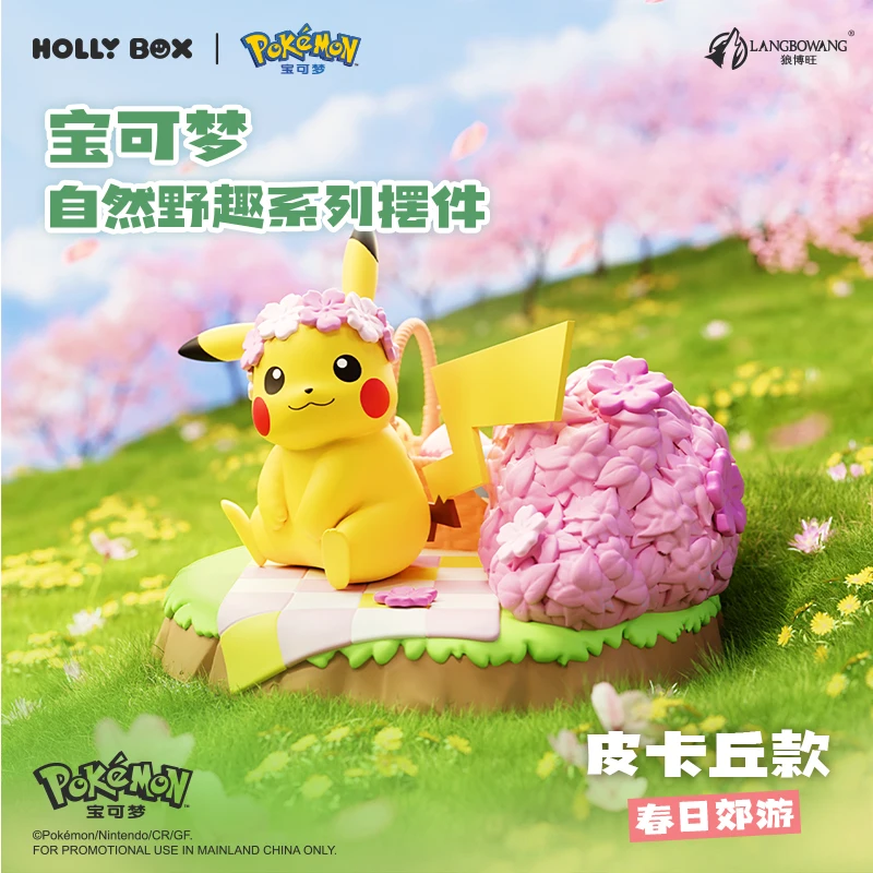 

Genuine Pokemon Pikachu Bulbasaur Psyduck Eevee Meowth Slowpoke Anime Action Figures PVC Model Toy Car Decoration Christmas Gift