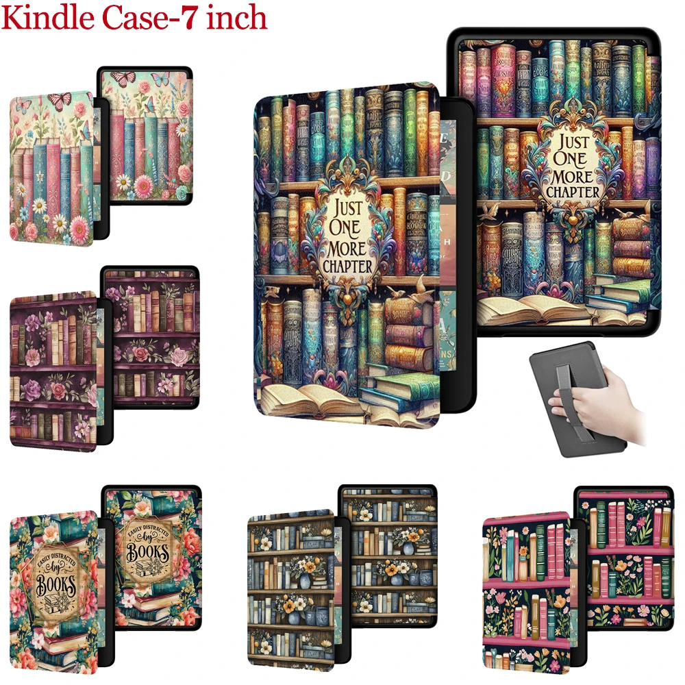 

Чехол-обложка с цветочным принтом для Kindle Colorsoft Signature Edition 1-го поколения 7 дюймов 2024, Paperwhite 12-го поколения, подарок для любителей книг