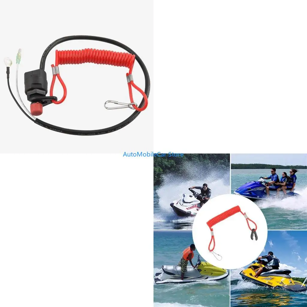 

G8TE Cut Off Marine Motor Stop Switch Safety Tether Lanyard For Marine