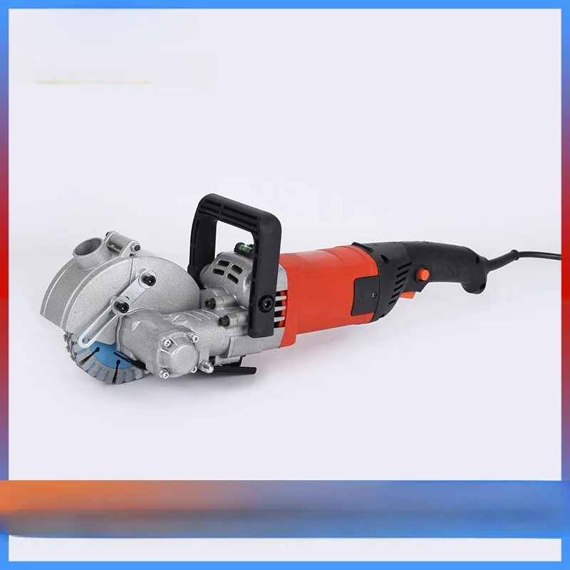 Electric Wall Chaser Slotting Machine, One‑time Forming Groove Cutter for Concrete Cement Stone, Wall Grooving Tool for Water