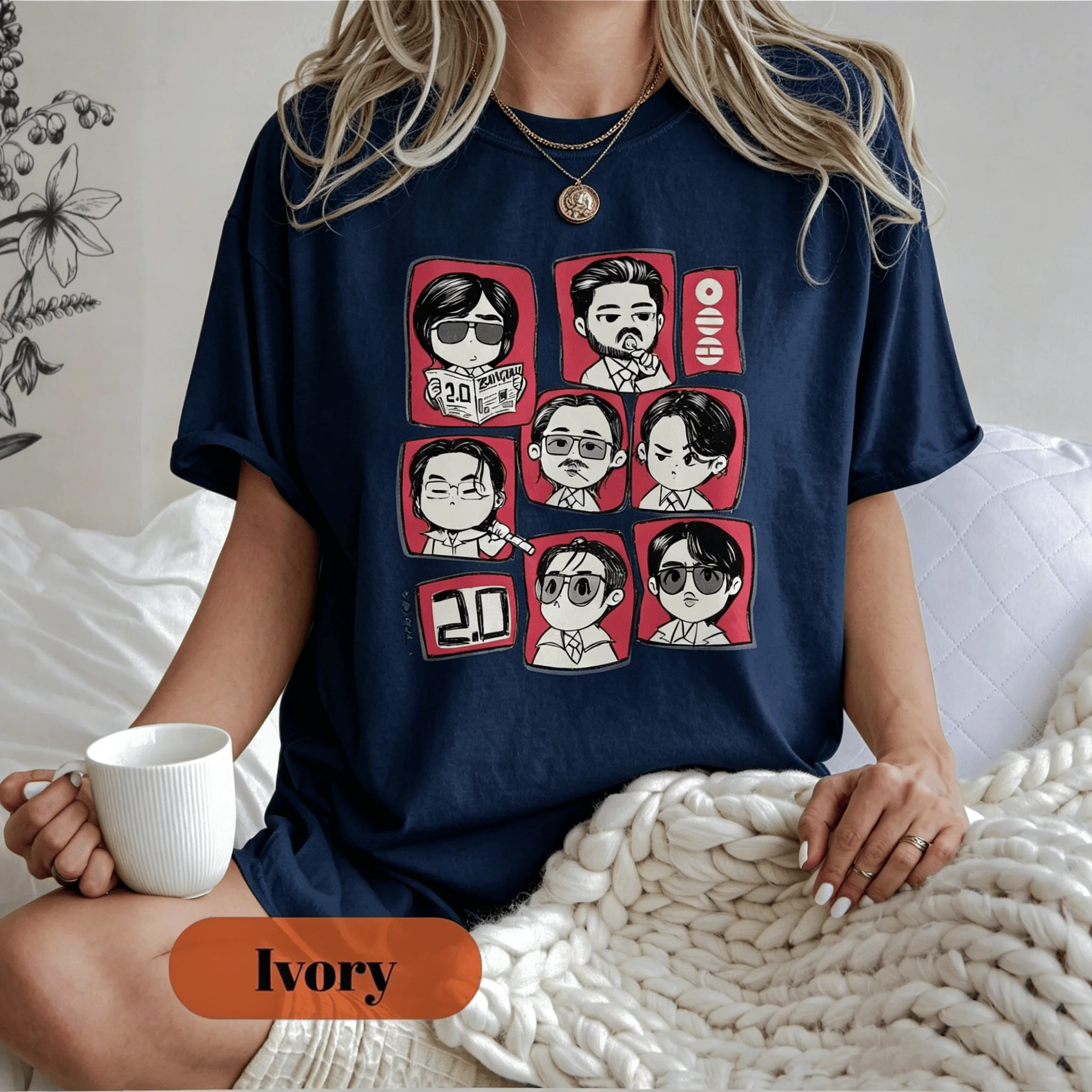 BT21 2.0 Arirang 2026 World Tour Cute Group Graphic Cotton T-shirt Y2K Style Unisex Summer Fan Inspired Tee for Men Women
