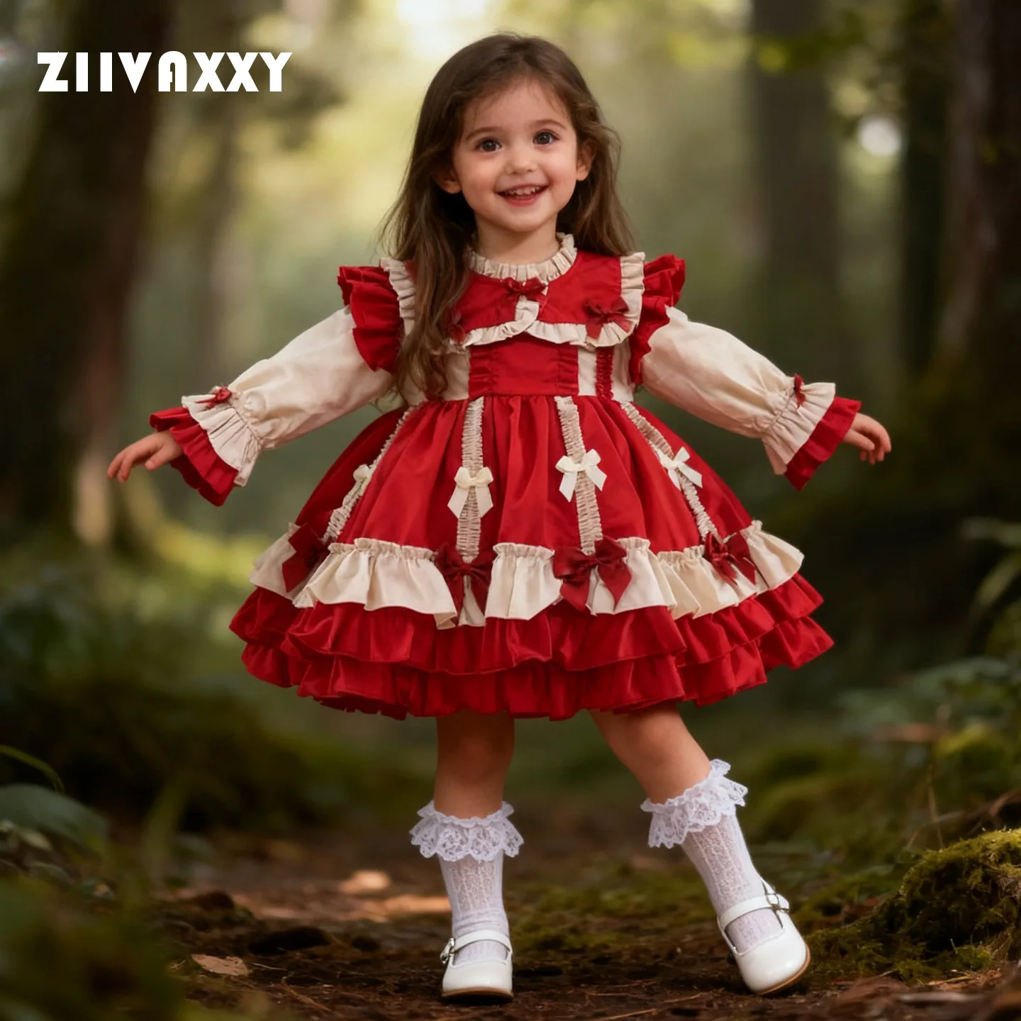 2025 Spring Autumn New Girl Lolita Elegant Baby Girl Dress Children's Long Sleeves Elegant Princess Dresses For Birthday Party