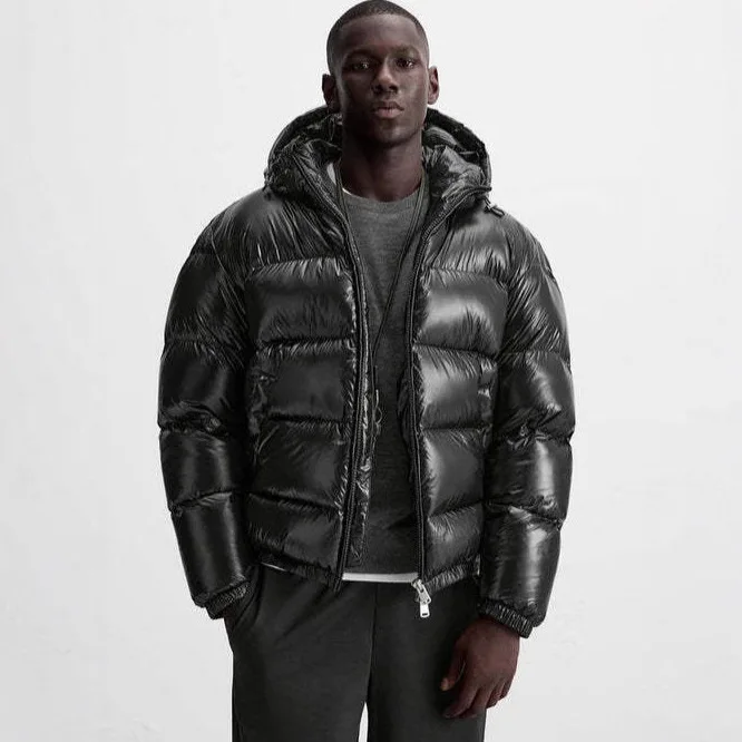 Cold Proof Cotton Jacket Hooded Cotton Jacket Sports Jacket Solid Color High-end Cotton Jacket European and American Cross-borde
