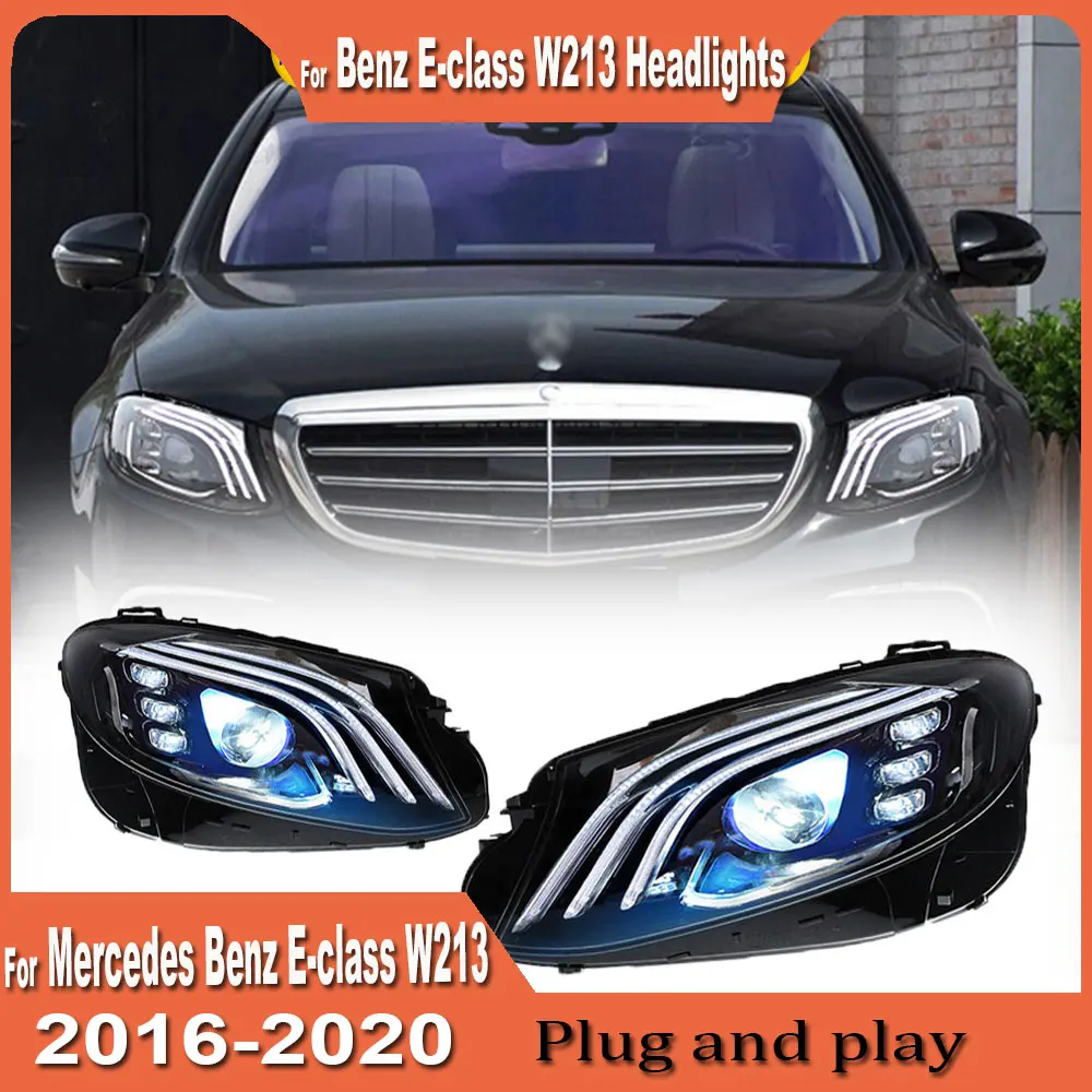 Car Styling Head Lamp for Mercedes Benz E-class W213 Headlights 2016-2020 LED Headlight DRL Hid Bi Xenon Auto Accessories 2pcs